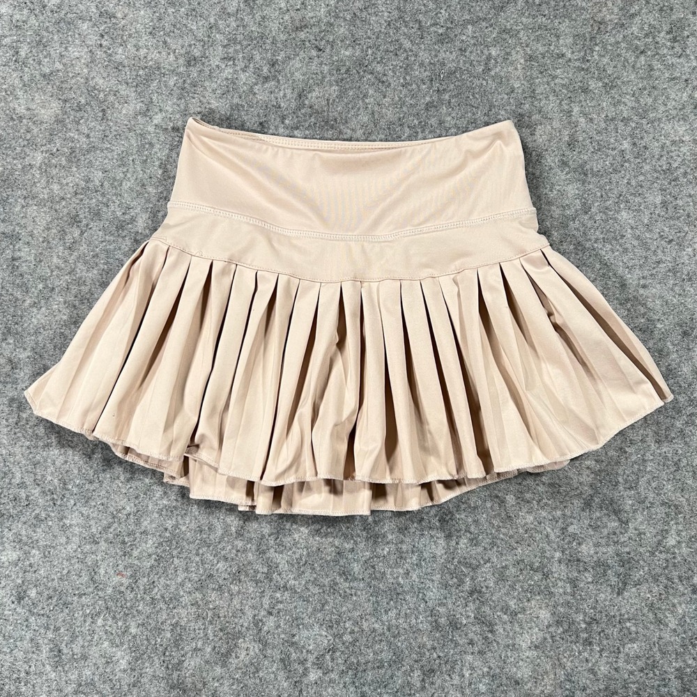 Goldhinge Skort Womens XS Cream Beige Pleated Tennis Athletic Golf Mini Skirt